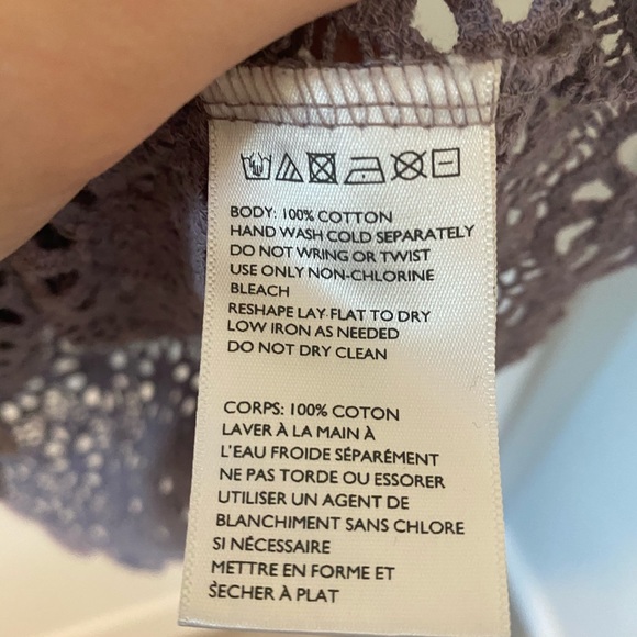 Pins&Needles Floral Purple Crochet Tank - Picture 4 of 5